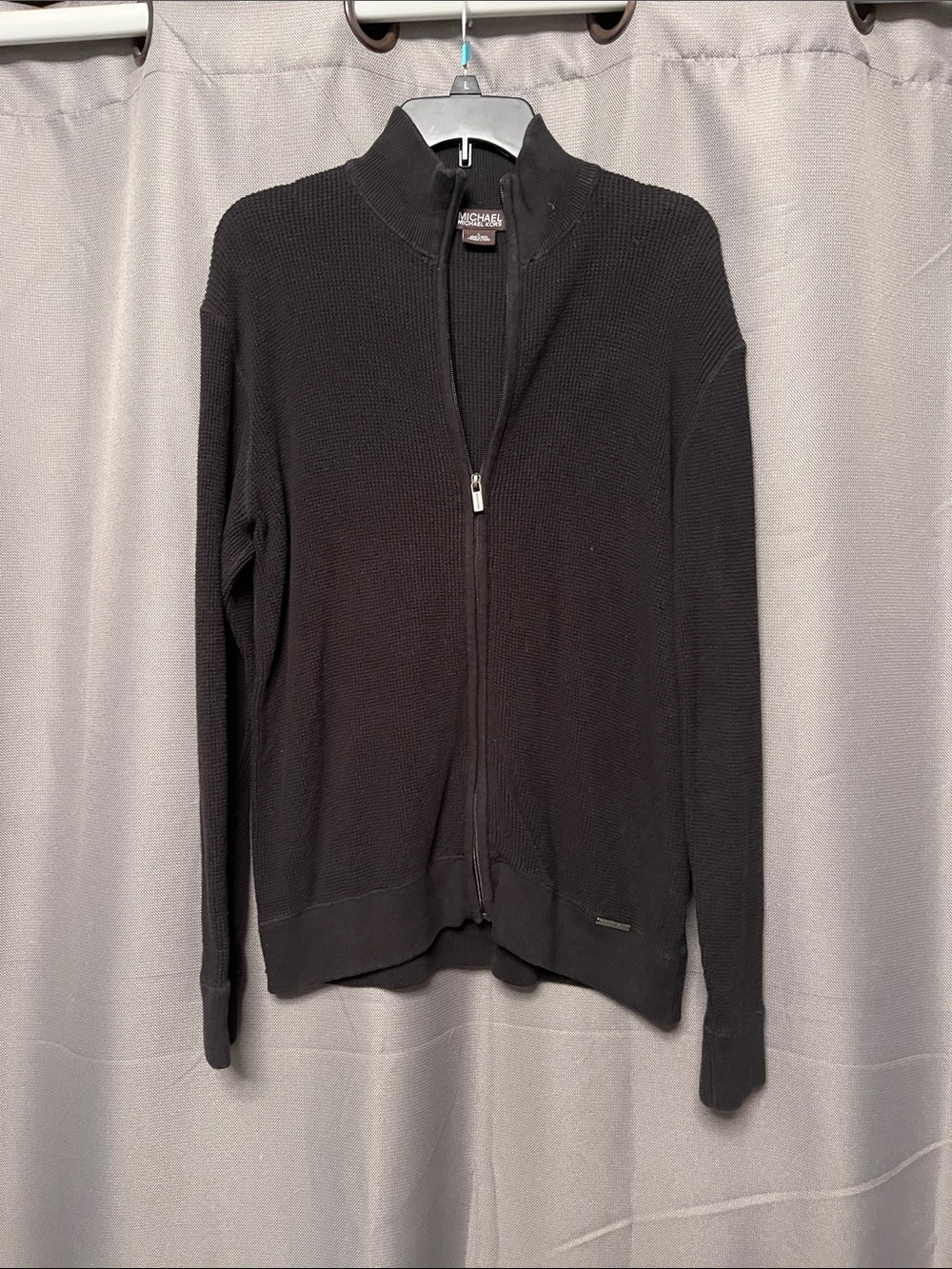 Michael Kors Men's Black Full-Zip Cardigan Sweater